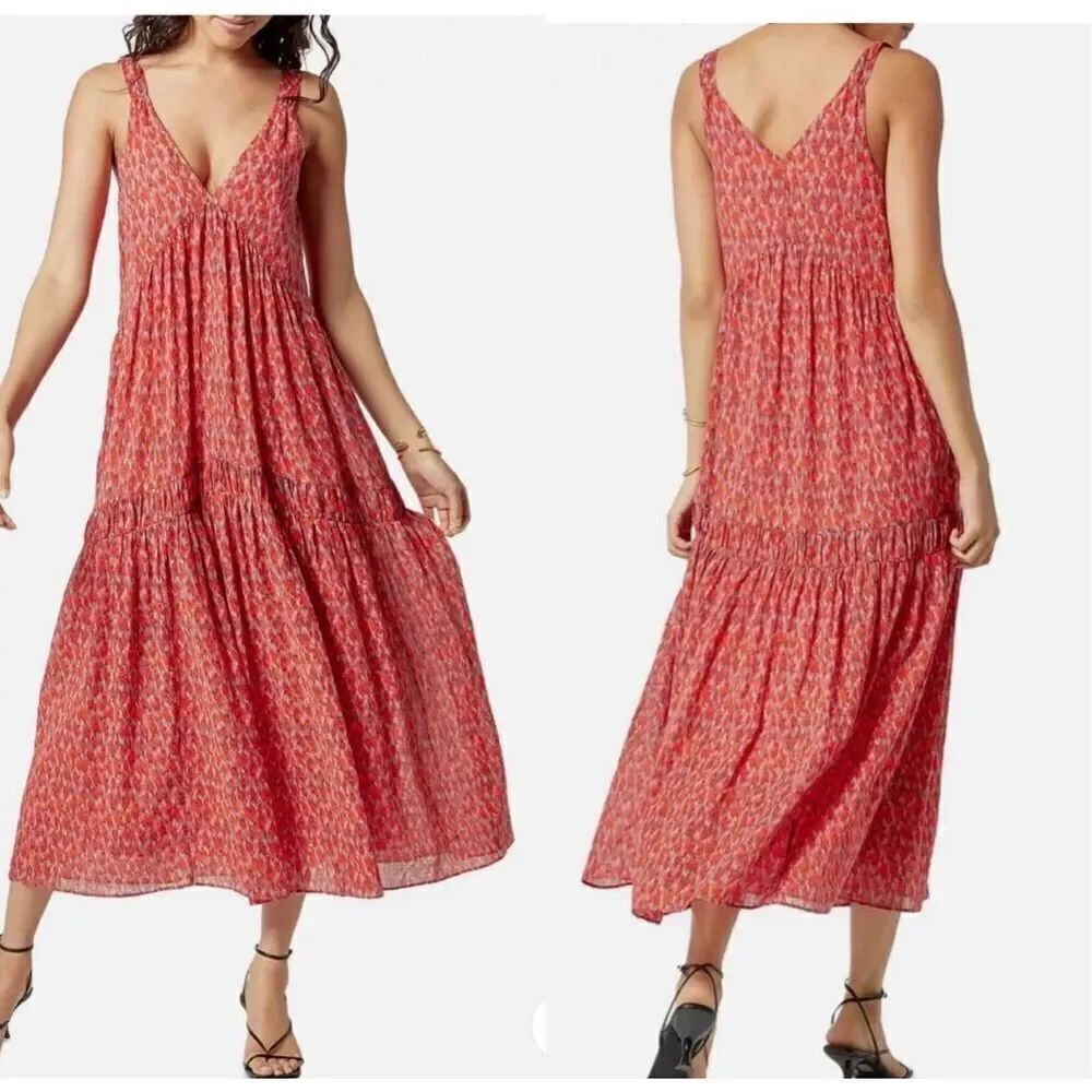 Joie Bondi Maxi Daytime Bohemian Romantic Sundress Lined Cotton Lightwear Size M